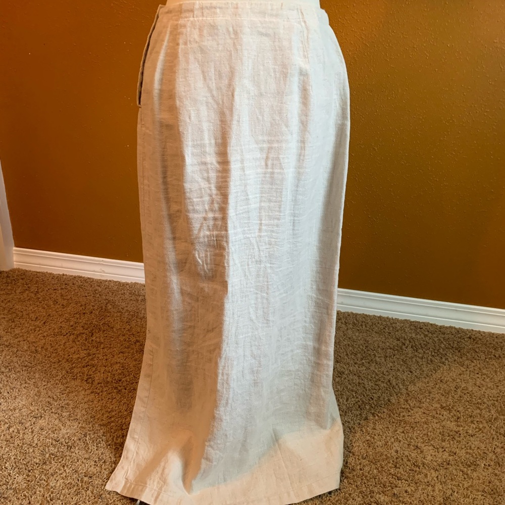 Long linen skirt Maxi Eddie Bauer size 10 Modest